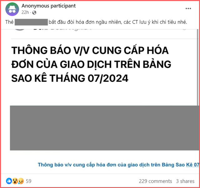 Tranh cãi chuyện dùng thẻ tín dụng hoàn tiền nhưng bị ngân hàng yêu cầu cung cấp hóa đơn giao dịch: Thực hư thế nào?- Ảnh 1.