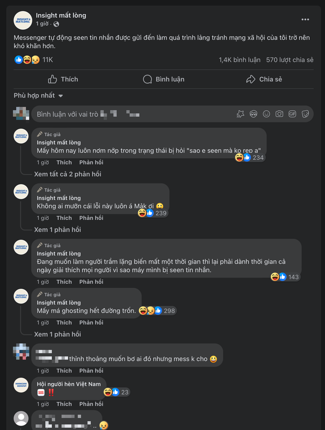 Messenger gặp lỗi lạ, tự động "seen" tin nhắn: Hàng loạt người dùng Việt ngồi không cũng "dính chưởng"!- Ảnh 2.
