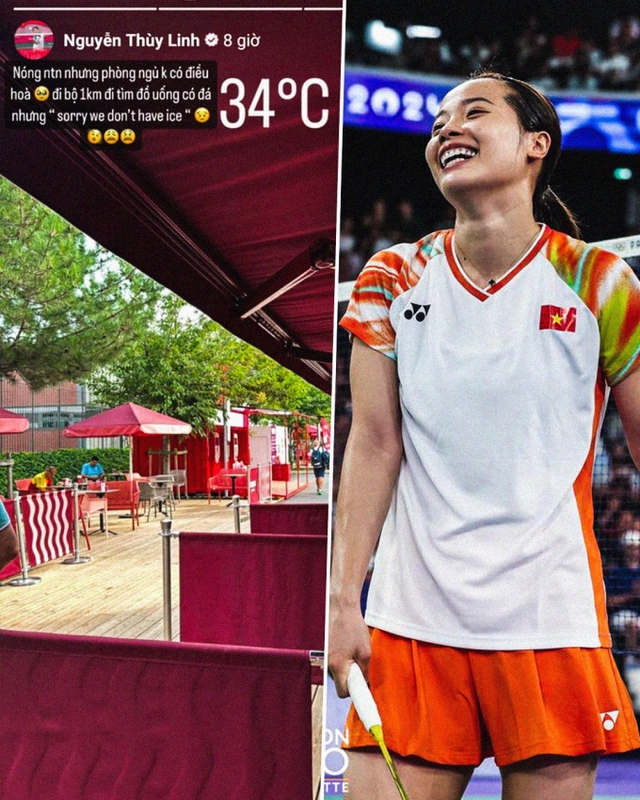 Hotgirl cầu lông Nguyễn Thùy Linh "kêu trời" vì nóng nhưng không có điều hòa ở Olympic ngay trước giờ thi đấu- Ảnh 1.