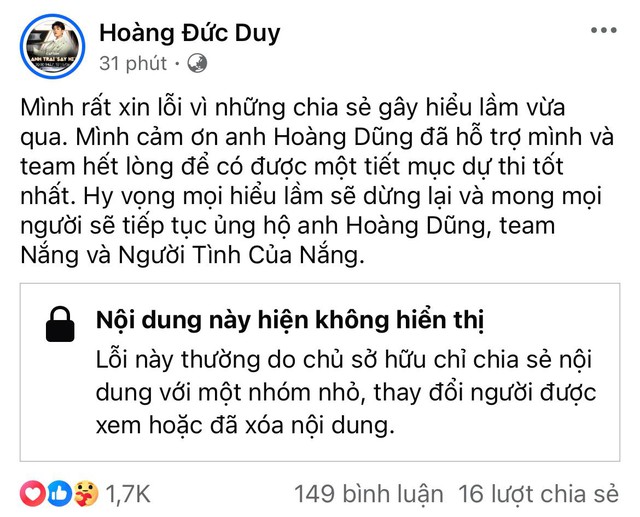 Hoàng Dũng “ở hiền gặp phiền”: Bị tấn công vô cớ vì phát ngôn sai lệch của 1 Anh Trai, bức xúc lên tiếng đính chính- Ảnh 6.