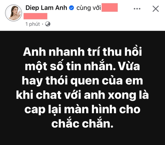 Chồng cũ tung tin nhắn, nhắc nhở Diệp Lâm Anh: "Dừng lại đi"- Ảnh 2.