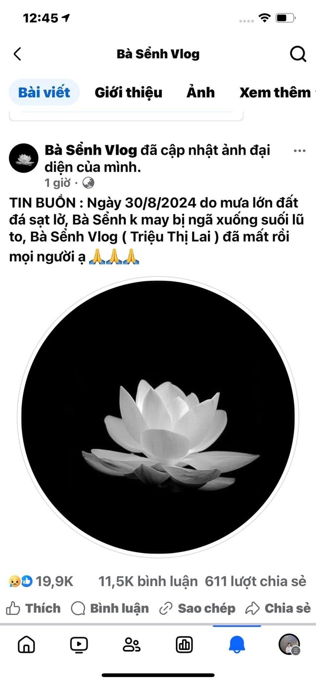 Bà Sểnh Vlog qua đời do ngã suối lũ trong thời tiết mưa lớn, đất đá sạt lở- Ảnh 1.