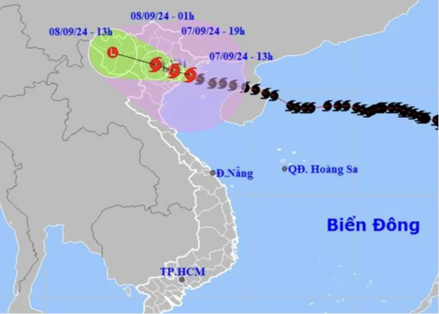 Kết thúc bản tin cập nhật hàng giờ bão số 3: Tâm bão đã đi qua Hà Nội, sẽ suy yếu thành áp thấp nhiệt đới trong 24h tới- Ảnh 6.