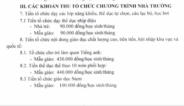 Khoản tiền "lạ hoắc" trong phiếu thu, nhiều phụ huynh chưa nghe thấy bao giờ: Lên tới 440 nghìn đồng/tháng- Ảnh 1.