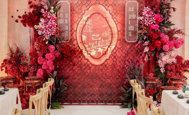 Lễ ăn hỏi Đình Tú - Ngọc Huyền: Cô dâu chú rể lộ diện quá đẹp đôi!- Ảnh 7.