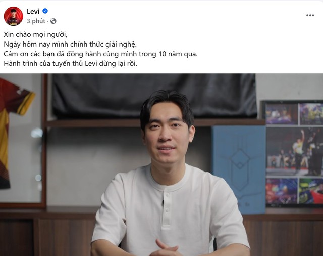 Levi chính thức thông báo giải nghệ- Ảnh 2.