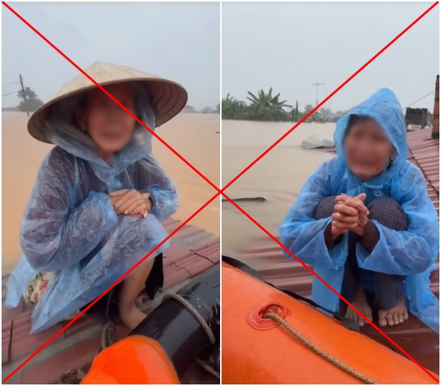 Dùng AI giả mạo clip người dân miền Trung khóc kêu cứu thương tâm trên nóc nhà: Quá phẫn nộ!- Ảnh 3.