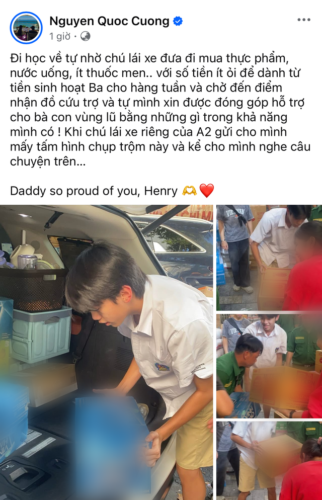 Ảnh chụp lén Subeo tại điểm nhận đồ cứu trợ khiến Cường Đô La giật mình- Ảnh 1. Ảnh chụp lén Subeo tại điểm nhận đồ cứu trợ khiến Cường Đô La giật mình- Ảnh 1.