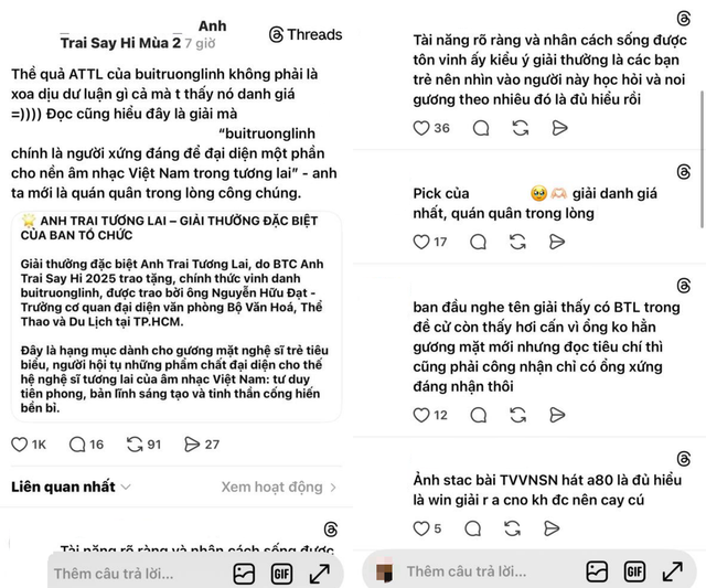 Giải Anh Trai Tương Lai của Say Hi: BTC trao để “an ủi” Á quân buitruonglinh đấy à?- Ảnh 7. Giải Anh Trai Tương Lai của Say Hi: BTC trao để “an ủi” Á quân buitruonglinh đấy à?- Ảnh 7.