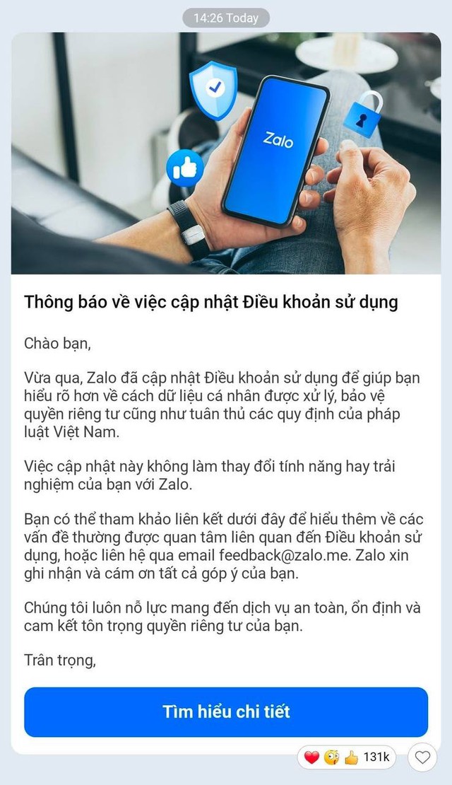 Thông báo mới nhất từ Zalo- Ảnh 1. Thông báo mới nhất từ Zalo- Ảnh 1.