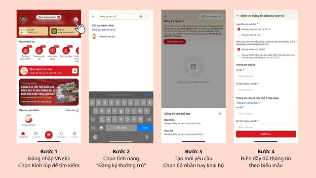 Hướng dẫn đăng ký tạm trú, thông báo lưu trú, thường trú: Làm đúng 3 bước trên VNeID là xong!- Ảnh 1. Hướng dẫn đăng ký tạm trú, thông báo lưu trú, thường trú: Làm đúng 3 bước trên VNeID là xong!- Ảnh 1.
