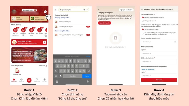 Hướng dẫn đăng ký tạm trú, thông báo lưu trú, thường trú: Làm đúng 3 bước trên VNeID là xong!- Ảnh 3. Hướng dẫn đăng ký tạm trú, thông báo lưu trú, thường trú: Làm đúng 3 bước trên VNeID là xong!- Ảnh 3.