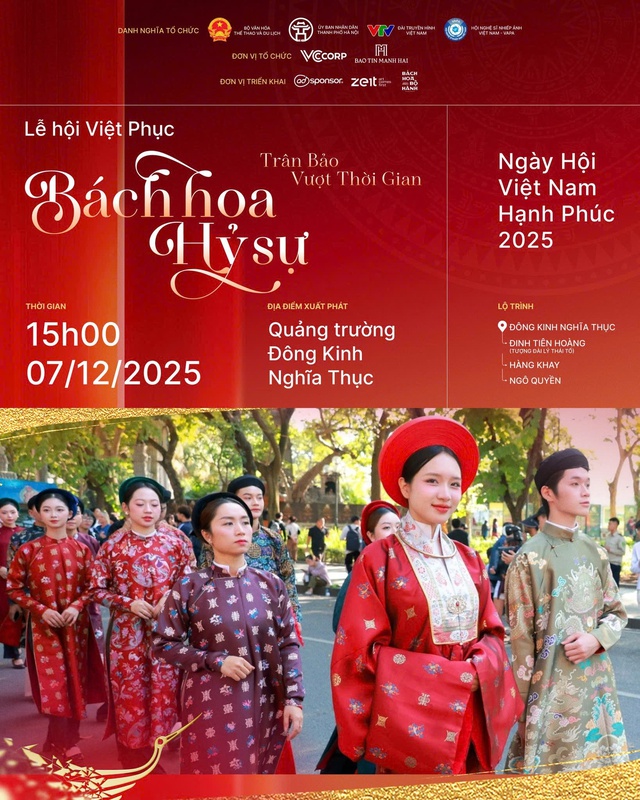 C&aacute;i bắt tay v&igrave; văn h&oacute;a việt từ sự kiện diễu h&agrave;nh cổ phục "B&aacute;ch hoa hỷ sự"- Ảnh 2.