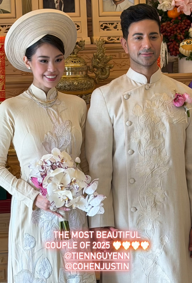 Cận cảnh nghi thức lễ gia tiên của Tiên Nguyễn và chồng gốc Dubai trong "siêu đám cưới"- Ảnh 1. Cận cảnh nghi thức lễ gia tiên của Tiên Nguyễn và chồng gốc Dubai trong "siêu đám cưới"- Ảnh 1.