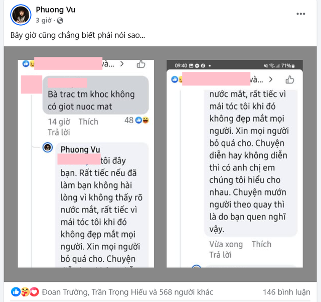 Bị chỉ trích "khóc không có giọt nước mắt" trong đám tang Quý Bình, một nữ nghệ sĩ lên tiếng- Ảnh 1.