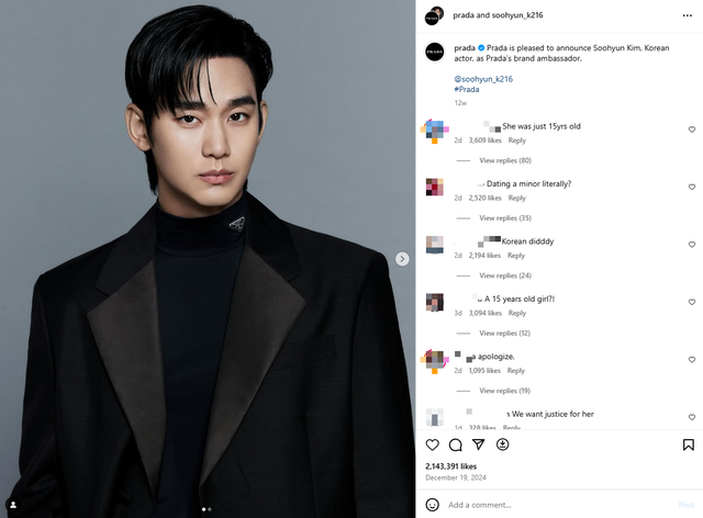 Prada ch&iacute;nh thức tạm biệt Kim Soo Hyun nhưng vẫn c&ograve;n 1 h&agrave;nh động vương vấn- Ảnh 3.