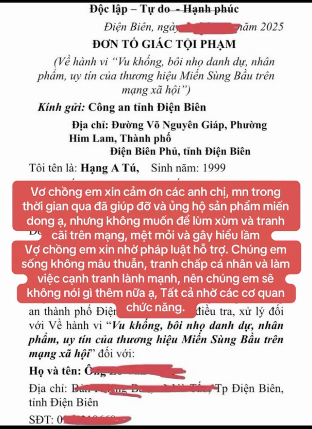 Vợ chồng Sùng Bầu làm đơn gửi cơ quan chức năng vì bị "vu khống, bôi nhọ"- Ảnh 2.