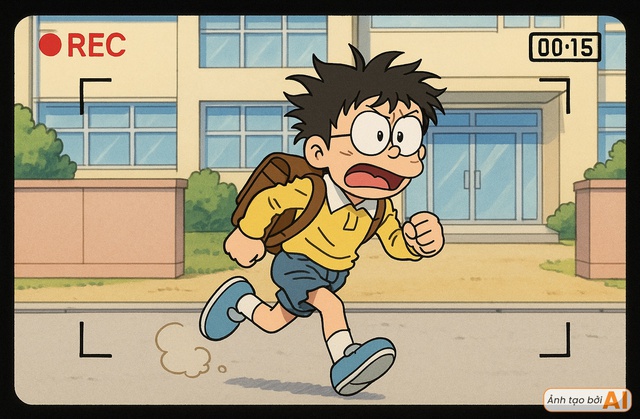 Đặt camera theo dõi ngày tựu trường của nhóm bạn Doraemon: Nobita suýt đi muộn, Shizuka vẫn chuẩn "ngoan xinh yêu"- Ảnh 1.