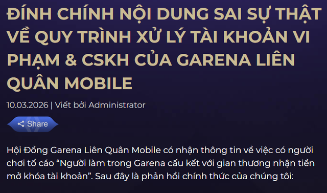 Garena ch&iacute;nh thức l&ecirc;n tiếng về drama đang khiến CĐM phản ứng dữ dội- Ảnh 1.