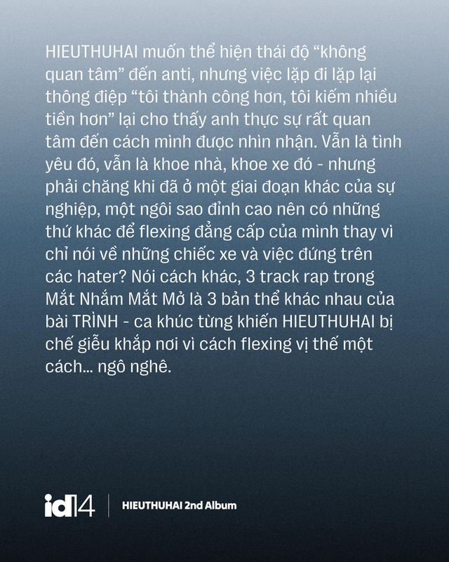Album mới của HIEUTHUHAI: Nghe kiểu