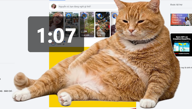 Tiện &iacute;ch mới si&ecirc;u HOT: Một ch&uacute; m&egrave;o b&eacute;o ngờ chiếm trọn m&agrave;n h&igrave;nh, gi&uacute;p người d&ugrave;ng &ldquo;cai&rdquo; lướt mạng v&ocirc; thức- Ảnh 1.