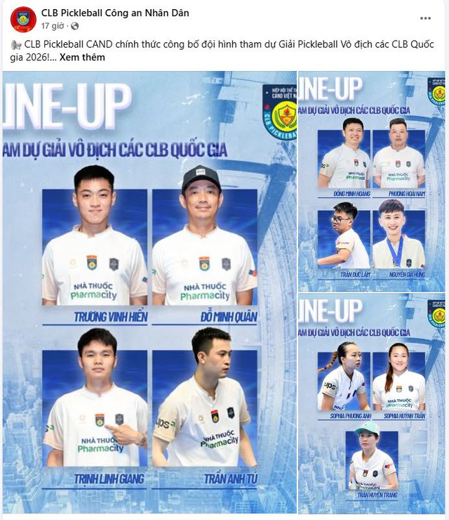 Đạt Trố, Minh Trọc bất ngờ "biến mất" khỏi danh s&aacute;ch thi đấu của Pickleball CAND - Ảnh 2.