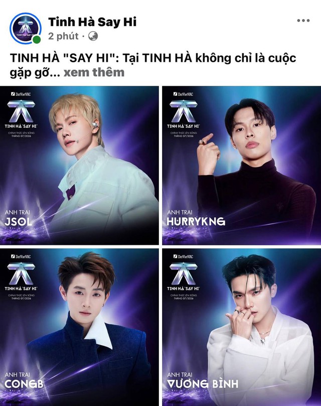 Tinh Hà Say Hi chính thức công bố dàn cast: Những cái tên đầu tiên lộ diện, toàn Anh Trai hot mùa 1 - 2 trở lại - Ảnh 3.