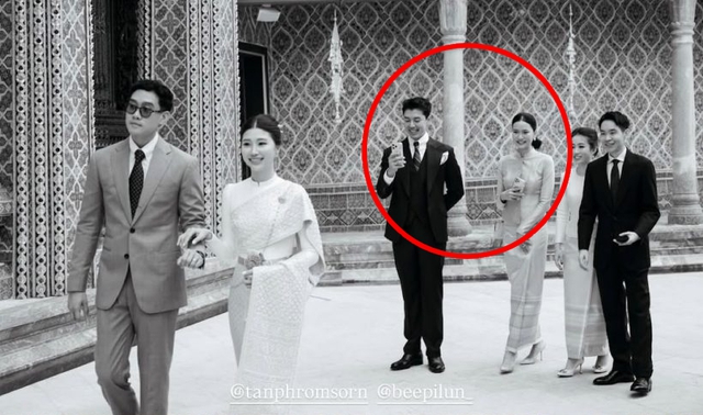 Nine Naphat lần đầu dẫn bạn gái mới dự đám cưới bạn thân, nhan sắc thế nào so với Baifern?- Ảnh 1. Nine Naphat lần đầu dẫn bạn gái mới dự đám cưới bạn thân, nhan sắc thế nào so với Baifern?- Ảnh 1.