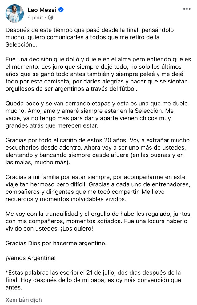 Messi từ gi&atilde; đội tuyển Argentina - Ảnh 2.