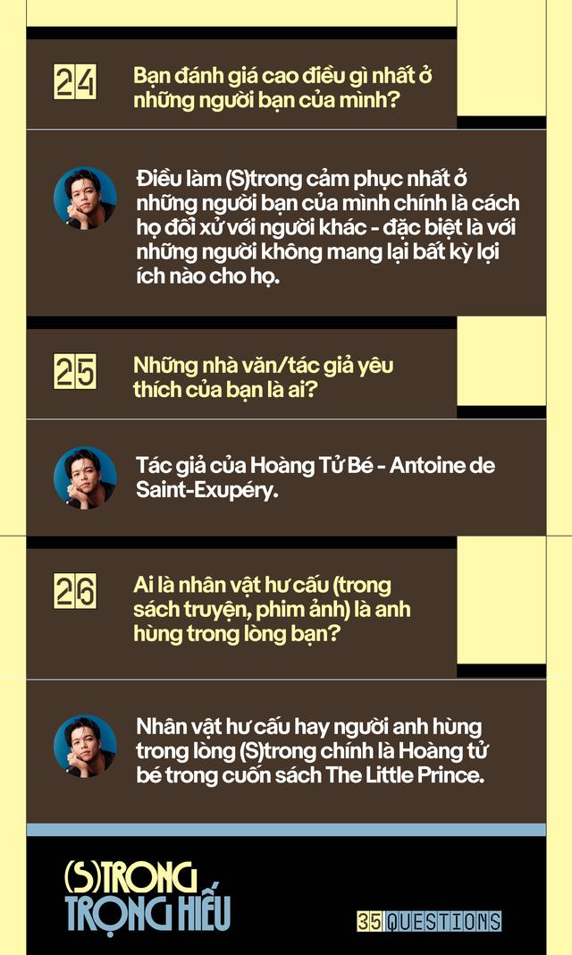 35 Questions x (S)trong Trọng Hiếu: “Tôi chỉ là một đứa trẻ đang ở trọ trên thế gian” - Ảnh 51.