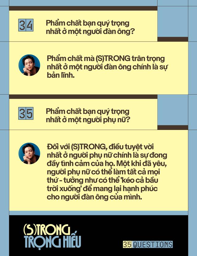 35 Questions x (S)TRONG Trọng Hiếu: “Tôi chỉ là một đứa trẻ đang ở trọ trên thế gian”- Ảnh 69.