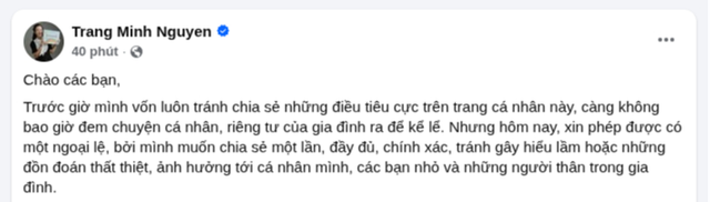 MC Minh Trang, founder L&agrave;ng H&aacute;o Hức, th&ocirc;ng b&aacute;o ly h&ocirc;n - Ảnh 1.