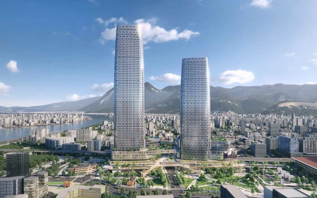 Tòa tháp đôi cao hơn Landmark 72 đã dựng xong một nửa, vốn đầu tư 50.000 tỷ đồng, dự kiến hoàn thành cuối năm 2027 - Ảnh 1.