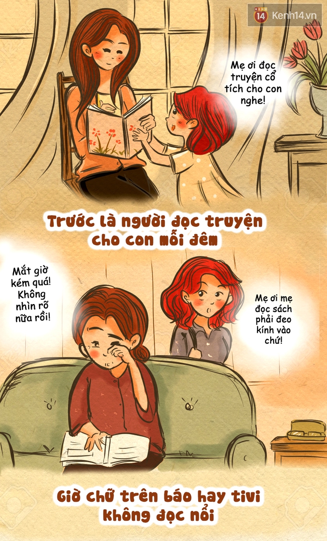 Bộ tranh: Rồi cũng đến l&uacute;c ch&uacute;ng ta giật m&igrave;nh thảng thốt, rằng bố mẹ đ&atilde; gi&agrave;... - Ảnh 1.