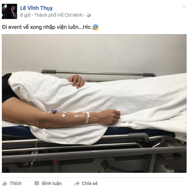 Vĩnh Thụy nhập viện l&uacute;c nửa đ&ecirc;m khiến fan lo lắng - Ảnh 1.