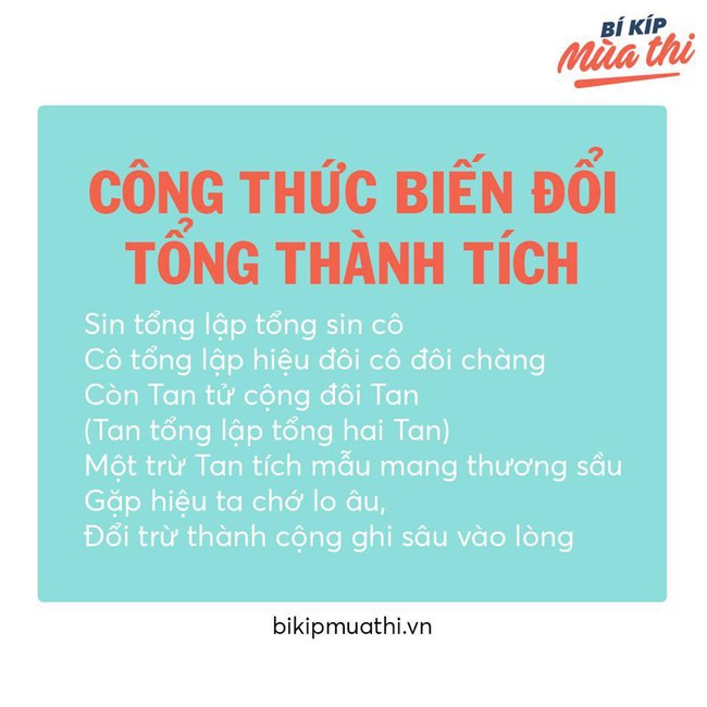 Dễ như học thuộc công thức lượng giác bằng thơ! - Ảnh 5.