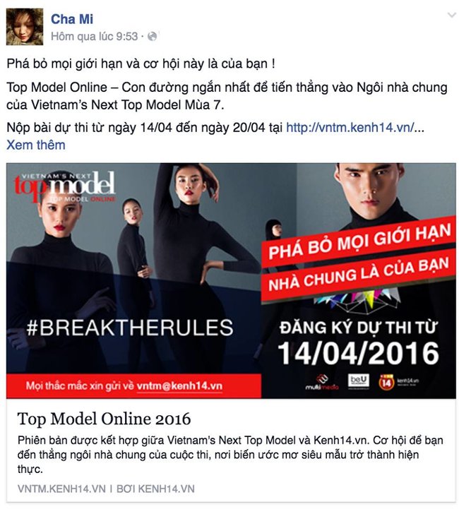 Loạt người mẫu, hot teen đ&igrave;nh đ&aacute;m k&ecirc;u gọi c&aacute;c bạn trẻ ph&aacute; bỏ giới hạn với Top Model Online 2016 - Ảnh 8.