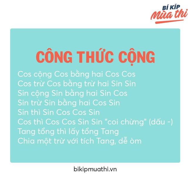 Dễ như học thuộc công thức lượng giác bằng thơ! - Ảnh 9.