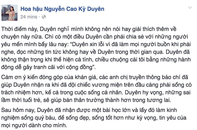 Hoa hậu Kỳ Duyên xin lỗi sau hành động hút thuốc lá nơi công cộng - Ảnh 2.