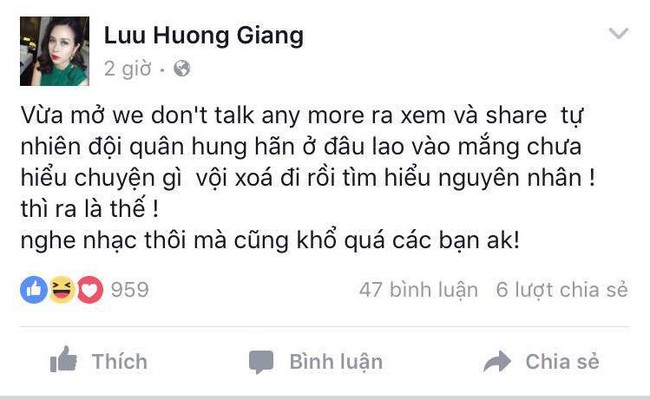 Lưu Hương Giang, Lan Khuê, Thanh Duy bị fan Sơn Tùng ném đá khi share MV We dont talk anymore - Ảnh 1.