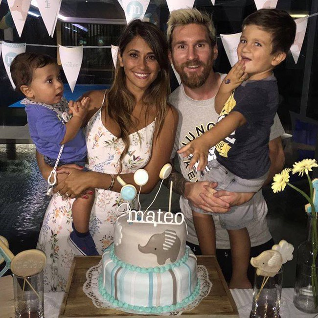 Gạt nỗi buồn thua trận, Messi tổ chức sinh nhật ấm cúng cho quý tử Mateo - Ảnh 1.