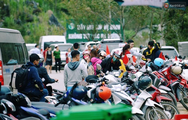 D&ograve;ng người lũ lượt k&eacute;o về thị trấn Đồng Văn để chụp ảnh với hoa tam gi&aacute;c mạch - Ảnh 13.
