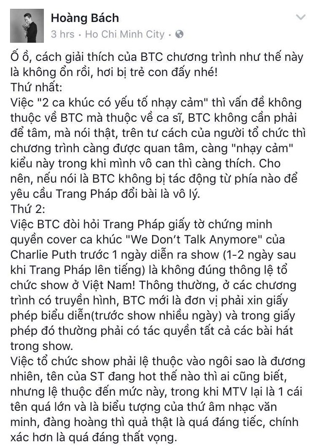 Ho&agrave;ng B&aacute;ch: Sơn T&ugrave;ng đang hot thế n&agrave;o th&igrave; ai cũng biết, nhưng lệ thuộc đến mức n&agrave;y... - Ảnh 2.