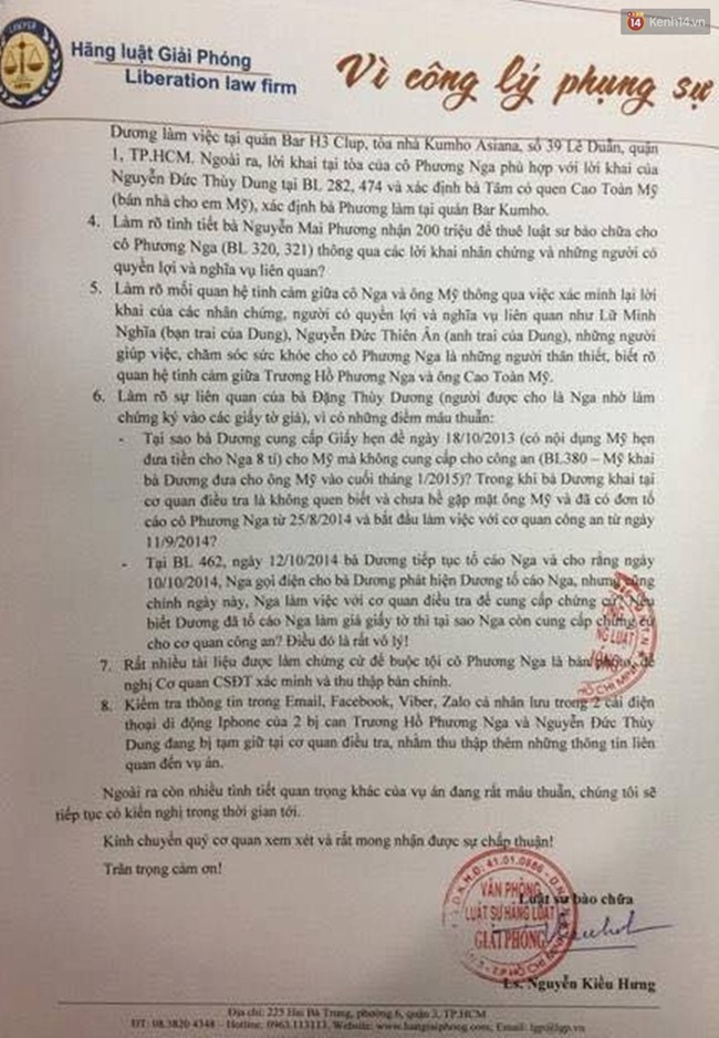 Luật sư kiến nghị làm rõ nhiều tình tiết khó hiểu trong vụ hoa hậu Phương Nga - Ảnh 2.