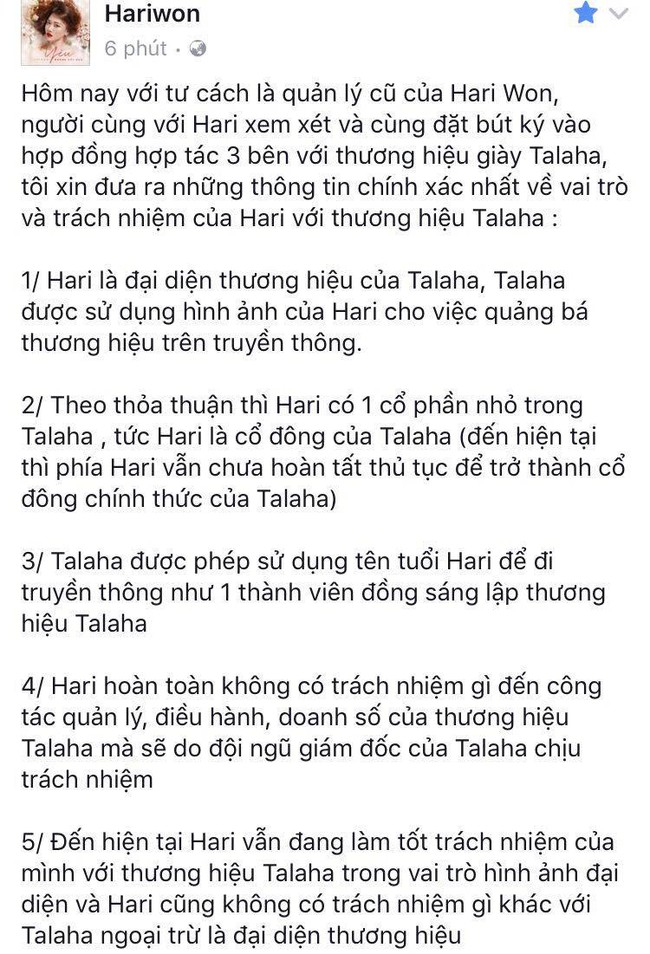 Hari Won kh&ocirc;ng c&oacute; tr&aacute;ch nhiệm g&igrave; kh&aacute;c ngoại trừ l&agrave; đại diện thương hiệu - Ảnh 1.