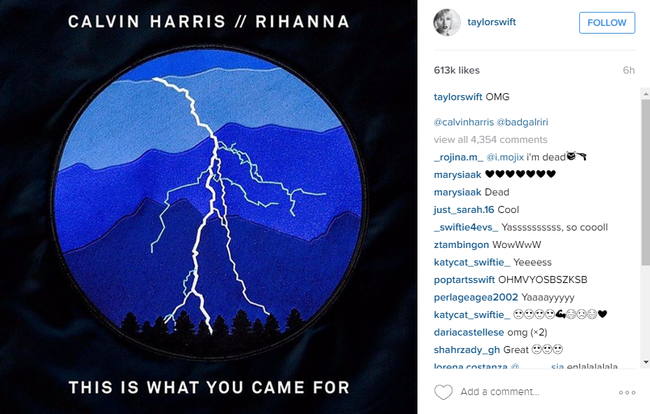 Calvin Harris t&aacute;i hợp Rihanna, Taylor Swift phấn kh&iacute;ch lăng x&ecirc; tr&ecirc;n Instagram - Ảnh 2.
