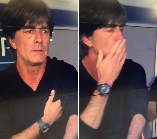 Joachim Low lại bị phát hiện cọ nách rồi cho lên mũi ngửi - Ảnh 2.