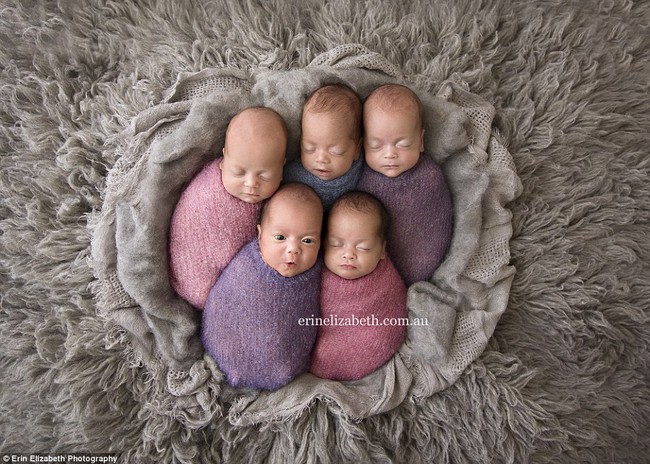 Người mẹ xinh đẹp sinh 5 đứa bé đáng yêu trong vòng 2 phút khoe con trong loạt ảnh mới - Ảnh 3.