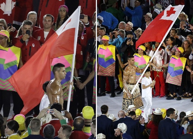 So&aacute;i ca m&igrave;nh trần, b&ocirc;i dầu b&oacute;ng nhẫy hot nhất lễ khai mạc Olympic - Ảnh 3.