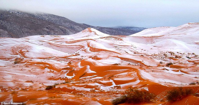 Lần thứ 2 trong lịch sử, sa mạc Sahara có tuyết rơi! - Ảnh 1.